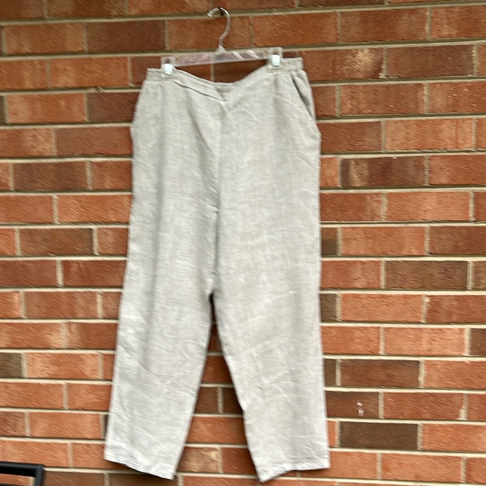 Match Point 100% linen pants size Medium. Oatmeal color.